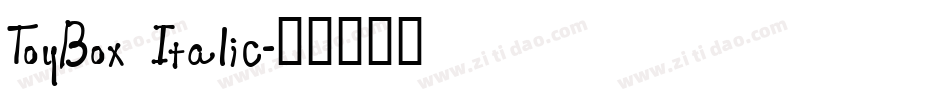 ToyBox Italic字体转换
